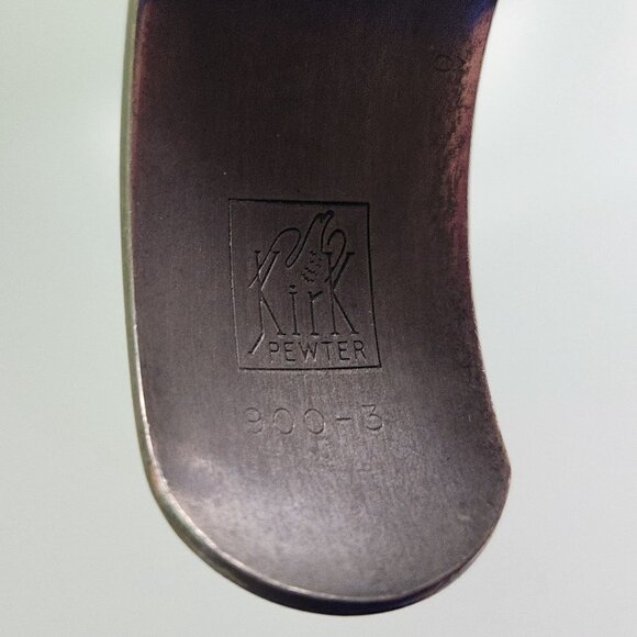 Vintage Kirk Pewter 900-3 Jonquil Cuff Bracelet - Picture 3 of 4